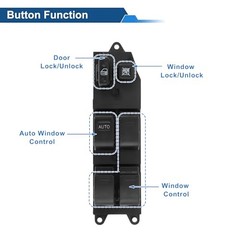 Front Left Driver Side Power Window Switch for Lexus ES300 1991-1996 Window