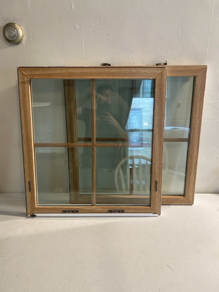 Window World Vinyl Double Hung Replacement Windows Grid Tinted Light Oak 24×50?