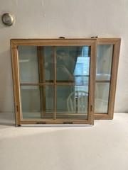 Window World Vinyl Double Hung Replacement Windows Grid Tinted Light Oak 24×50?