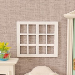 8 Pcs Miniature Wooden Window Frames For Dollhouse Craft Diy Decoration Models