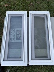 American Craftsman 70 Series 30 1/2 x 31 White Vinyl Sliding Window w/ Screen
