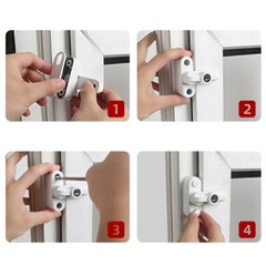 New T-Lock Window Safety Locks Door Sash Jammer Security Restrictor Lock Latch