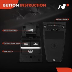 Power Window Switch for BMW 535iGT 10-13 640iGC 14-19 740i 11-15 Rear Side