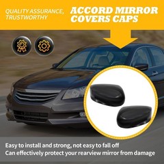 1 Pair Door Side Rearview Mirror Covers Caps Compatible with Accord 2008 2009