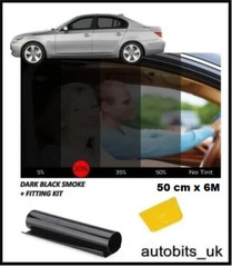 CAR WINDOW TINT FILM TINTING DARK BLACK SMOKE 20% 50cm x 6M NEW