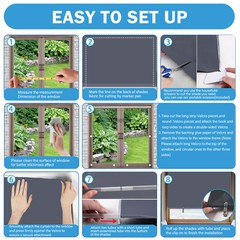 100% Blackout Roller Window Blind with Hook & Loop Tab for Nursery Bedroom RV