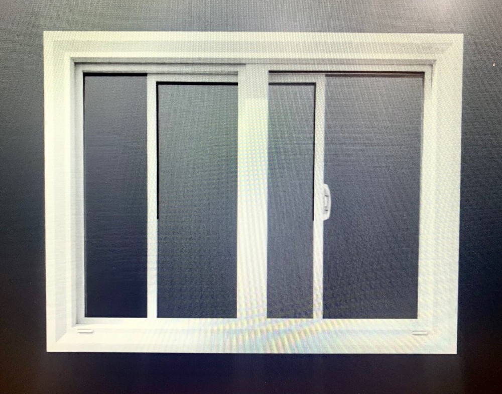 Vinyl Sliding Window XO Retrofit W36′ x H24″ with 1-3/4’fin with Obscure Glass