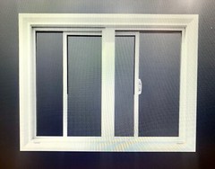Vinyl Sliding Window XO Retrofit W36′ x H24″ with 1-3/4’fin with Obscure Glass