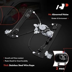 Power Window Regulator with 2-Pin Motor Front Driver Side Compatible with