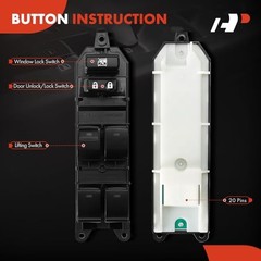 Front Driver Master Power Window Switch Compatible with 2008-2015 Toyota Land