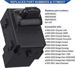 Passenger Side Power Window Switches 56007695AC – Compatible with 2002