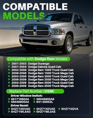 Power Window Switch Fit for 2002-2009 Dodge Ram 1500 2500 3500 Beige Brown