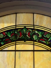 Antique Victorian Stained Glass Windows Set