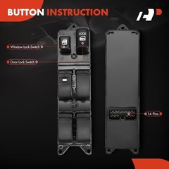 Front Driver Side Electric Master Power Window Switch Compatible with