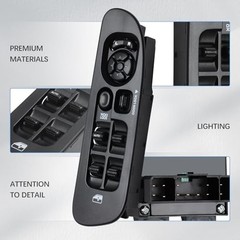 Power Window Switch Front Driver Side | Compatible with 2002-2008 Dodge Ram