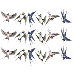 6 Pcs Window Decals Glueless Film Removable Bird
