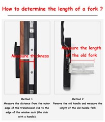 Left right Universal Aluminum Alloy Internal & External Flat Handle For Window