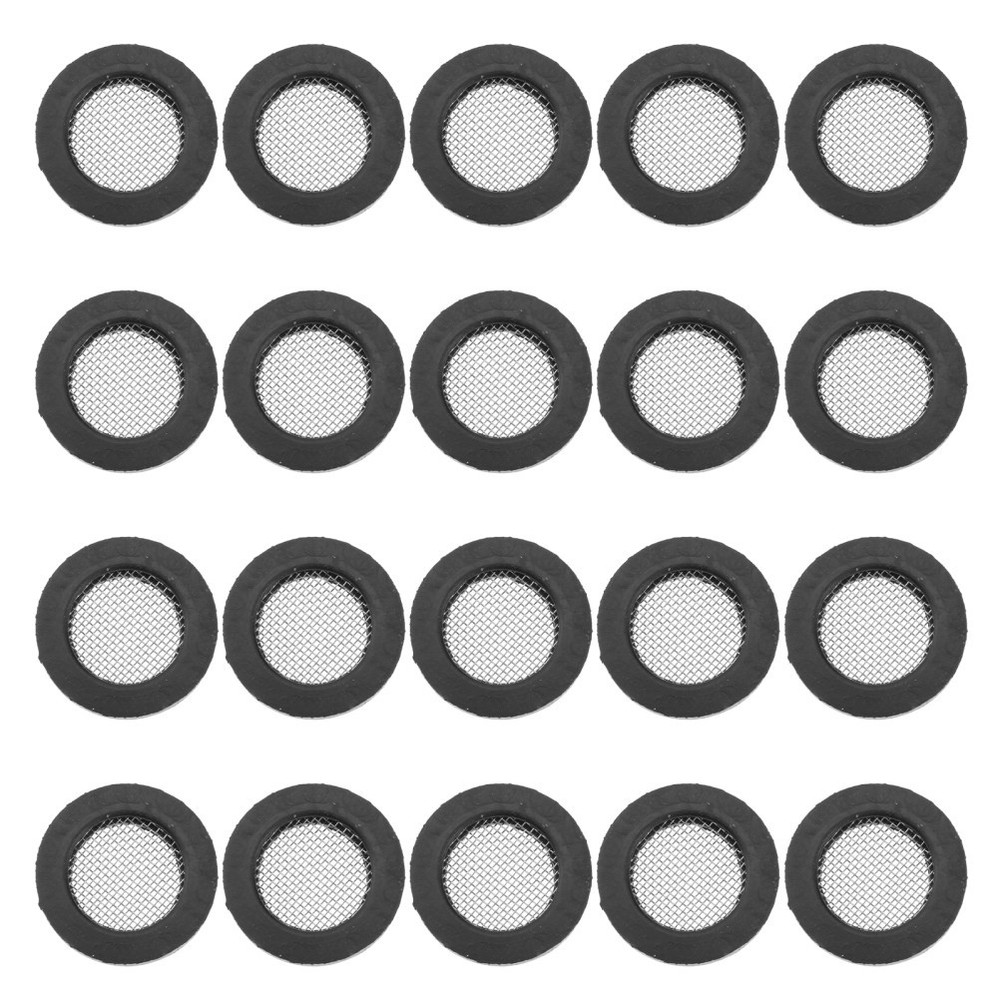 20Pcs Reusable Rubber Gasket with Stainless Steel Filter for Faucet and Shower