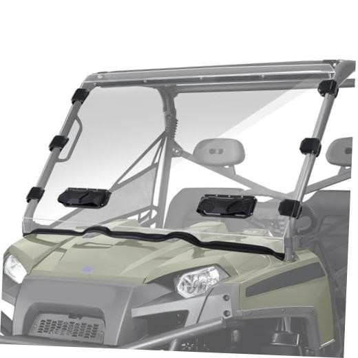 Scratch-Resistant Vented Front Windshield Compatible with Polaris Ranger 2010