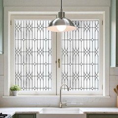 Window Privacy Film, Glass Decorative Static Cling, 17.5″ x 78.7″ | Window Fi…
