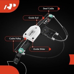 Rear Driver Side Power Window Regulator Compatible with Rear Driver (LH)
