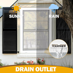 Vinyl Double Hung Window 36″ X 48″, Double-Pane Tempered Glass, Built-In Drainag