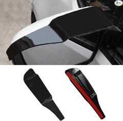 2PCS Rearview Mirror Rain Eyebrow, PVC Waterproof Side Mirror Rai Color: Black