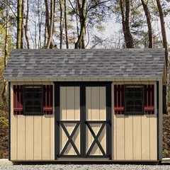 Flush Mount 18”x23” Black Shed Window with Fiberglass Screen for Easy Install