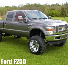 Super Duty Chrome Plated Mirror Covers Ultra Durable Top Half for 2008-2016 Ford