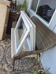 24 x 36White Awning Window, Double-Pane Clear Glass, Screen, Colonial GBG