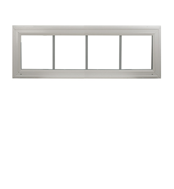 Double Pane Transom Window 48″ x 16″ TEMPERED GLASS Fixed Window DP50 White Viny