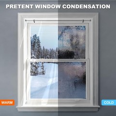Window Insulation Kit, 63In x 33 Ft Window Plastic for Winterizing, Double-Si…