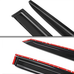 in-Channel Window Deflectors for Ford F-150 2009-2014 SuperCrew Cab, Dark Smo…