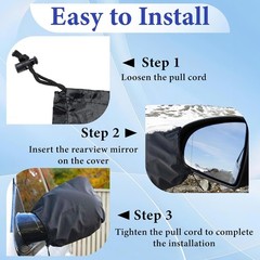 2Pcs Side Mirror Covers, Waterproof Car Side Mirror Protection for Snow, Ice, Bi