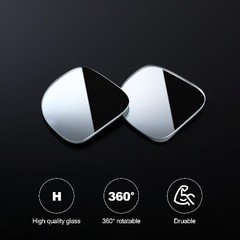 4-Piece Fan-Shaped Rear Blind Spot Mirrors, 360-Degree Rotating Wide Angle Conve