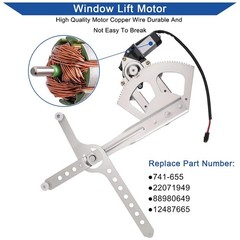 741-655 Front Driver Side Power Window Lift Regulator with Motor Compatible