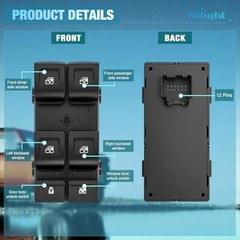 Driver Power Window Switch for 2015 Chevrolet Silverado & GMC Sierra 2014-2019