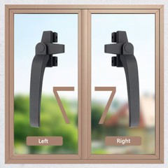1X Aluminum Alloy Casement Window Handle Lock Left/Right Hand Anti-theft Lock