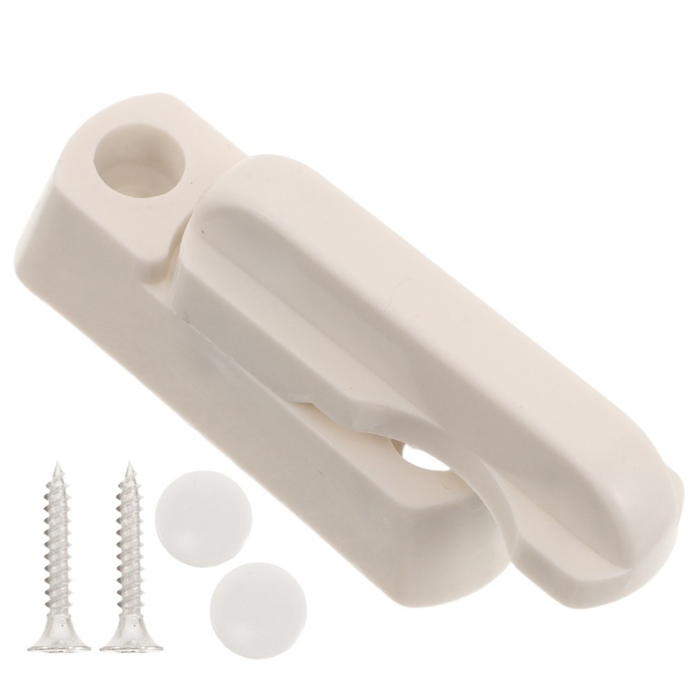 1 Set Reusable White Plastic Door Window Security Lock with Easy Surface Mount