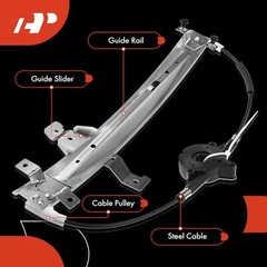 Power Window Regulator Without Motor Compatible with Lincoln Front Driver (LH)