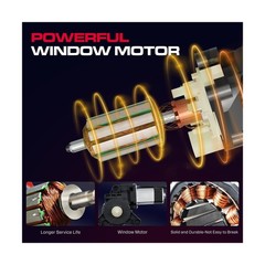 Front Driver Side Power Window Regulator with Motor (6 Pins) Fit for 2008-201…