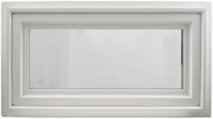 Crank Out Windows 42″ x 16″ White Vinyl Tempered Glass Low-E Awning Window