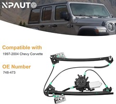 Front Passenger Side Power Window Regulator with Motor fit for Chevy Corvette