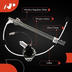 Front Driver Side Power Window Regulator Motor 2 Pin LH Compatible