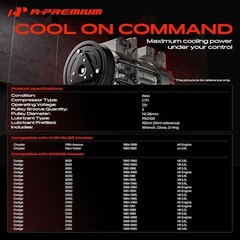 AC Compressor with Clutch Compatible with Chrysler Plymouth & Dodge Dakota