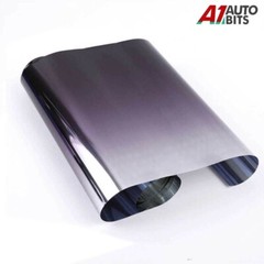 Sun Visor Window Tint Windscreen Film Tinting Black Fade To Silver 20cm X 1.5m