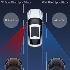 2Pcs Blind Spot Mirrors Side Mirror Removable Adjustable Ang Color: Round-2Pcs