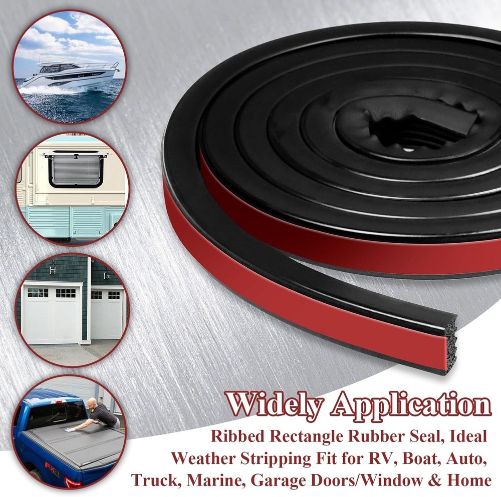 for Window Ribbed Bulkhead Seal Strip 3/5 in X 65 in 326A0004 Weather Stripping
