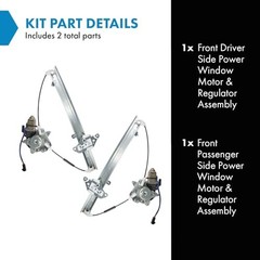 Front Power Power Window Regulator & Motor Assembly Set Compatible WRA50505