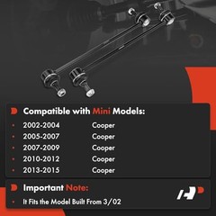 2 x Front Sway Bar Links Stabilizer Bar Links, Compatible with Mini Cooper
